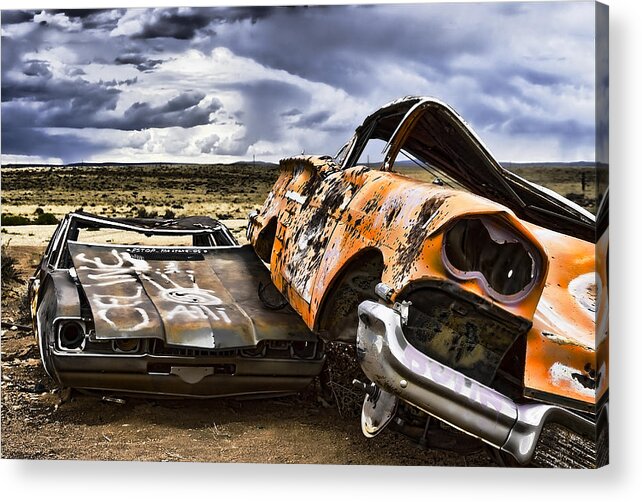 Rt 66 Acrylic Print featuring the photograph What'z Uup by Lou Novick