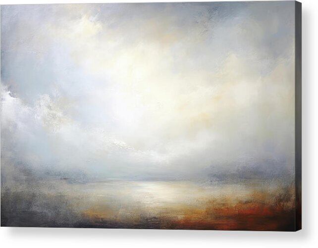 Wide Open Spaces Acrylic Print featuring the painting Wide Open Spaces Cool Whisper by Jai Johnson
