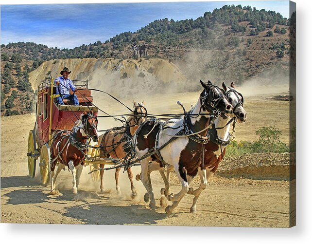 Stagecoach Acrylic Print featuring the photograph Wild West Ride by Donna Kennedy