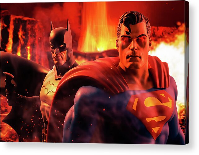 Fire Acrylic Print featuring the photograph World's Finest - Fires of Apokolips by Blindzider Photography