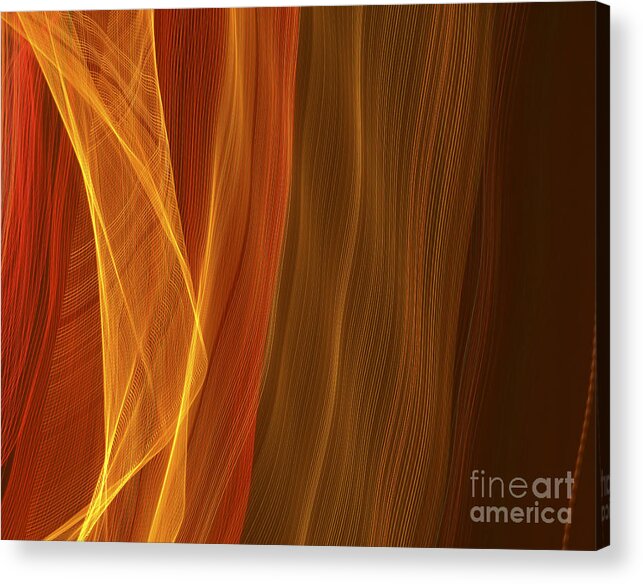 Abstract Light Curtain Wave Acrylic Print featuring the photograph Curtain of Light by Gerald Grow