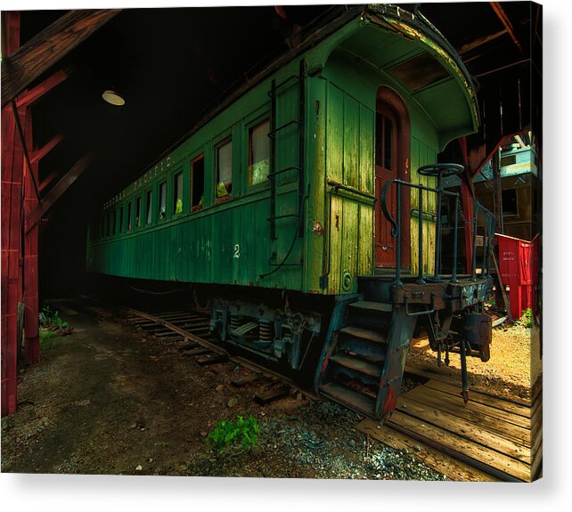 Central Acrylic Print featuring the photograph Central Pacific Passenger Car by Thomas Hall