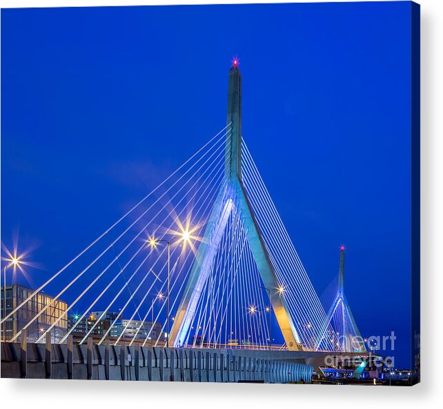 America Acrylic Print featuring the photograph Zakim Bridge at Dawn by Susan Cole Kelly
