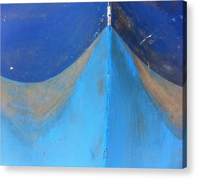 Abstract Acrylic Print featuring the photograph Blue Bow by Matt Cegelis