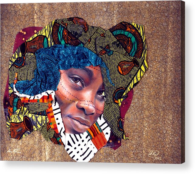  African Acrylic Print featuring the mixed media Untitled 7.1 by Gary Williams