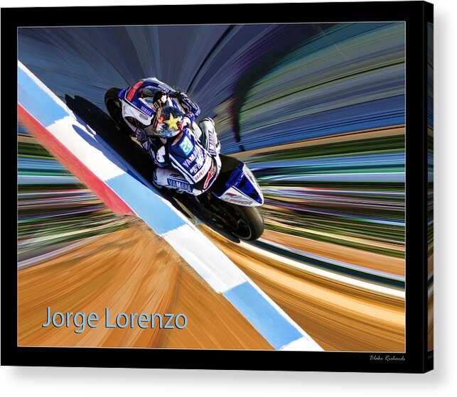 Jorge Lorenzo Acrylic Print featuring the photograph Jorge Lorenzo #2 by Blake Richards