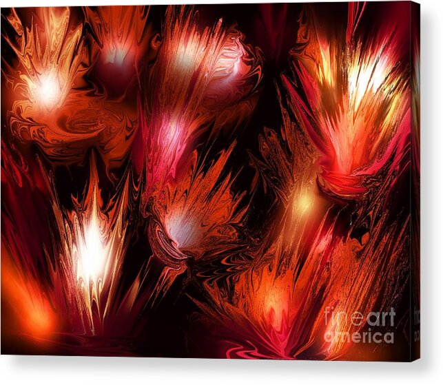 Fire Acrylic Print featuring the painting Anger Boils Over by Roxy Riou