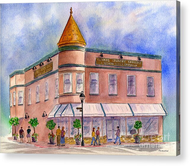 Half Moon Bay Acrylic Print featuring the painting Cunha's Country Store by Diane Thornton