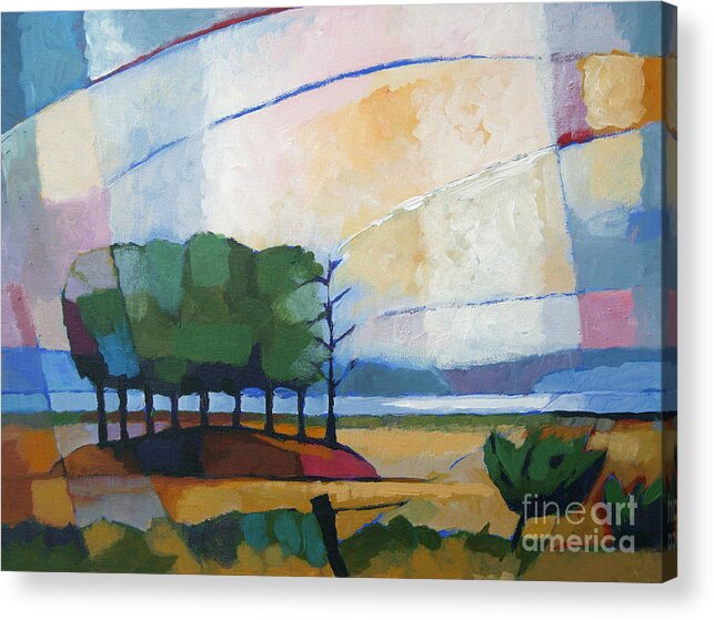 Landscape Acrylic Print featuring the painting Evening Landscape by Lutz Baar
