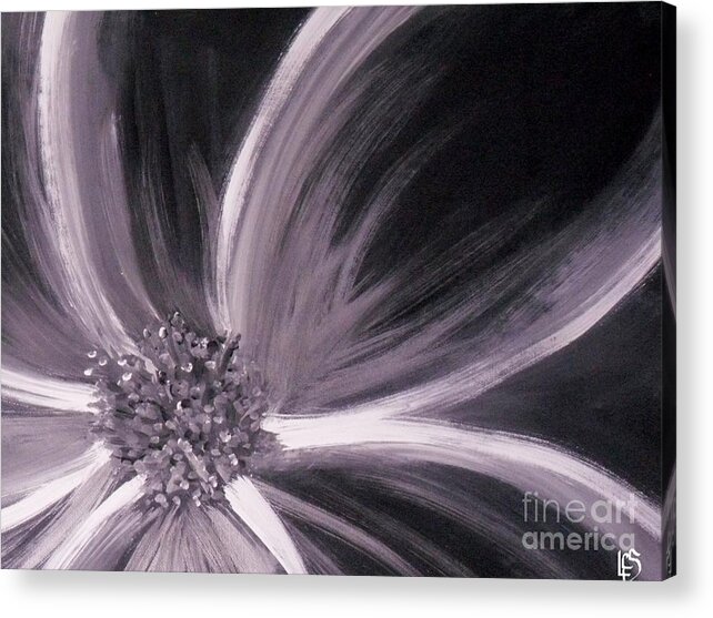Floral Acrylic Print featuring the painting Flower Romance II by LCS Art
