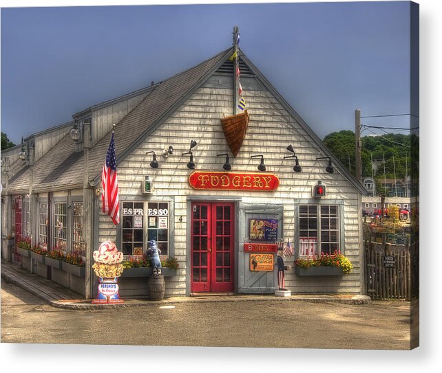  Rockport Acrylic Print featuring the photograph Fudgery - Rockport by Joann Vitali