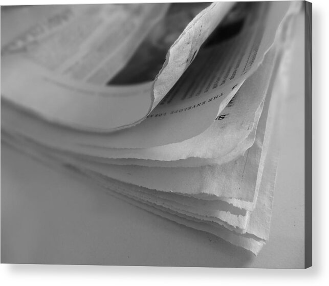 Newspaper Acrylic Print featuring the photograph Old news by Eileen Shahbazian