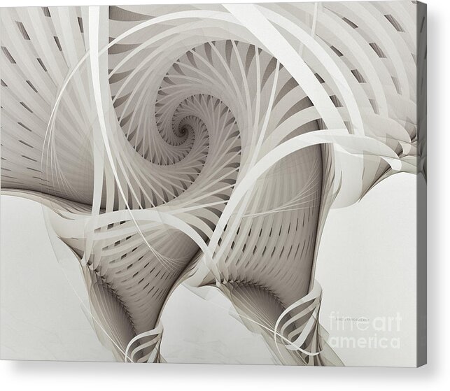 Fractal Acrylic Print featuring the digital art The Beauty of Math-Fractal Art by Karin Kuhlmann