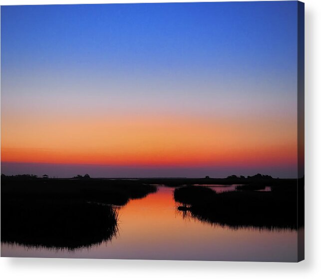 Blue-hour Acrylic Print featuring the photograph BLUE HOUR SUNRISE SUNSET IMAGE ART by Jo Ann Tomaselli by Jo Ann Tomaselli