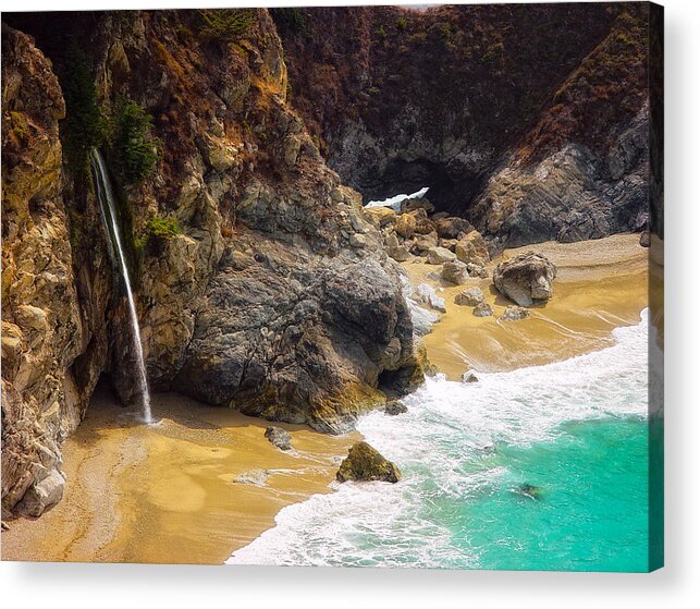 Mcway Falls Acrylic Print featuring the photograph McWay Falls California by Douglas Pulsipher