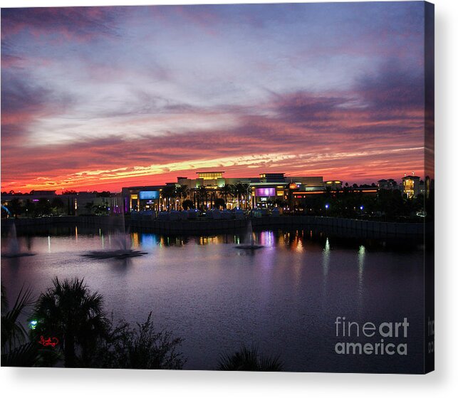 2011 Acrylic Print featuring the photograph Sunset Palm Beach Florida by Ginette Callaway