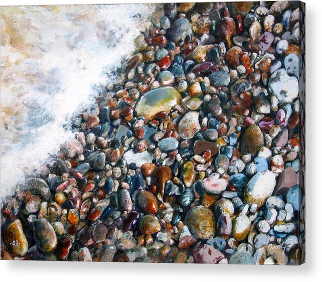Stones Acrylic Print featuring the painting A Treasure Between by William Brody