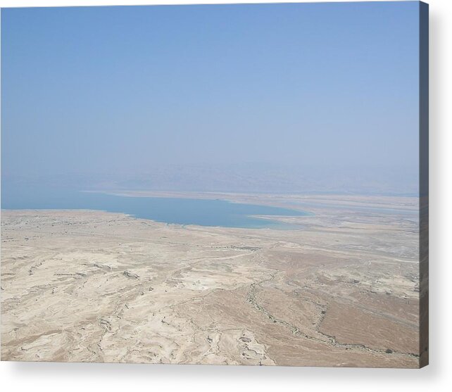 Israel Acrylic Print featuring the photograph A View of the Dead Sea from Masada by Susan Heller