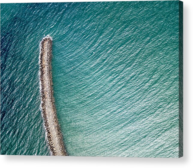 Aerial Acrylic Print featuring the photograph Abstract Ocean by Rick Deacon