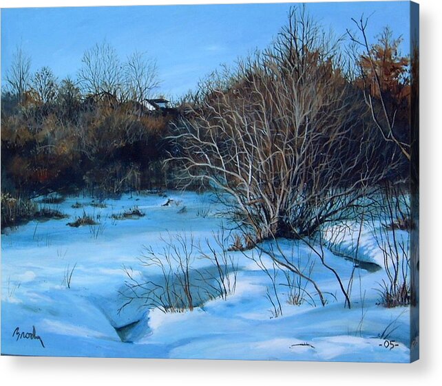 Landscape Acrylic Print featuring the painting Winter by William Brody