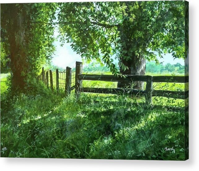 Landscape Acrylic Print featuring the painting Summer Detour by William Brody