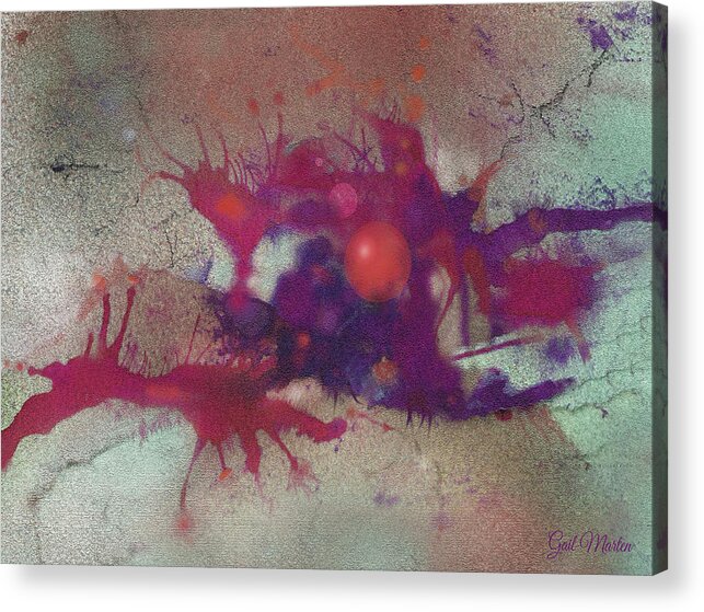 Abstract Acrylic Print featuring the painting Impulse by Gail Marten