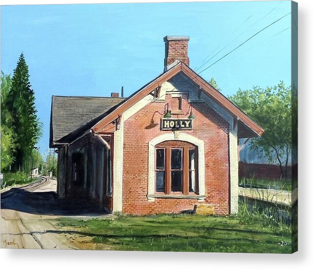 Depot Acrylic Print featuring the painting Our Time by William Brody
