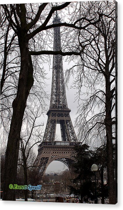 Everett Spruill Acrylic Print featuring the photograph Eiffel Tower 5 by Everett Spruill