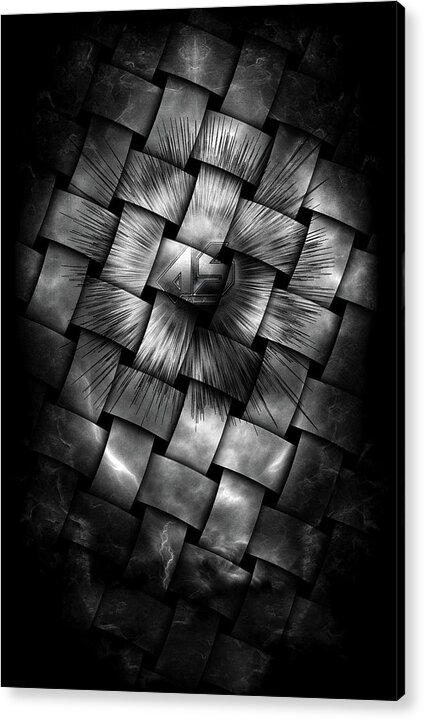 A-synchronous Acrylic Print featuring the digital art A-Synchronous Ethereal Clouds Weave by Rolando Burbon