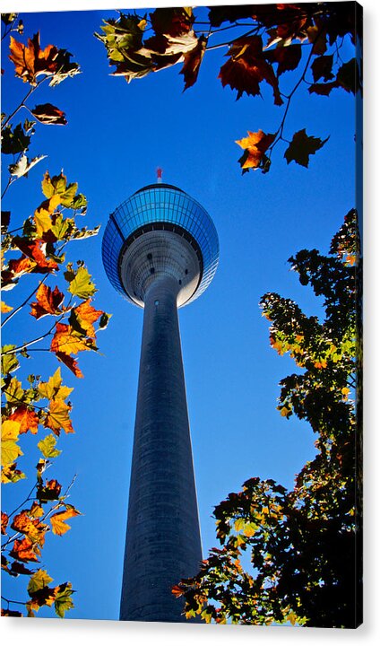 Duesseldorf Acrylic Print featuring the photograph Rhine Tower Duessedorf by Richard Cummings