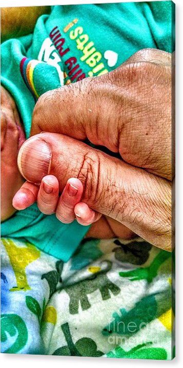 Child Acrylic Print featuring the photograph Worth Holding On To by Christopher Lotito
