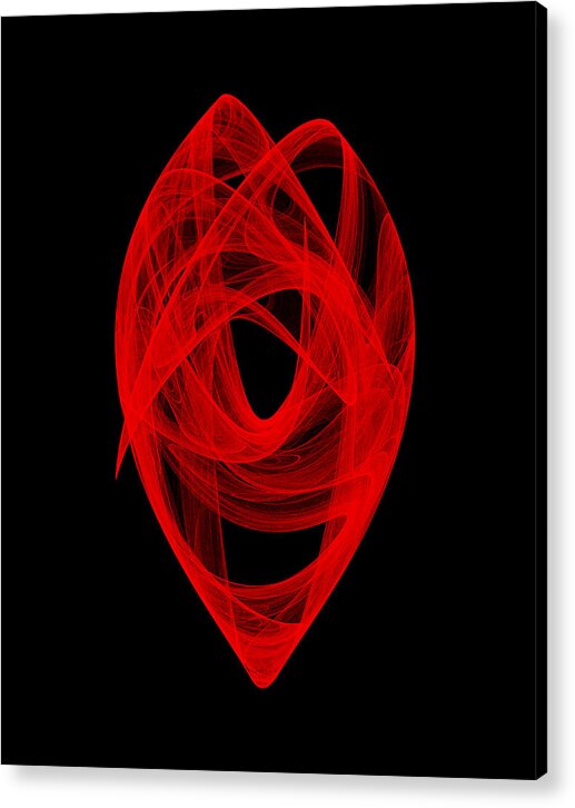 Strange Attractor Acrylic Print featuring the digital art Bends Unraveling I by Robert Krawczyk