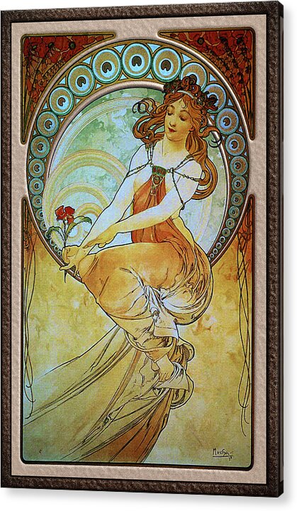 Painting Acrylic Print featuring the painting Painting by Alphonse Mucha by Rolando Burbon