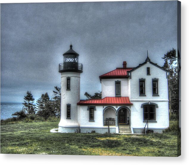Lighthouse Acrylic Print featuring the photograph Admiralty Bay Lighthouse by Michaelalonzo Kominsky