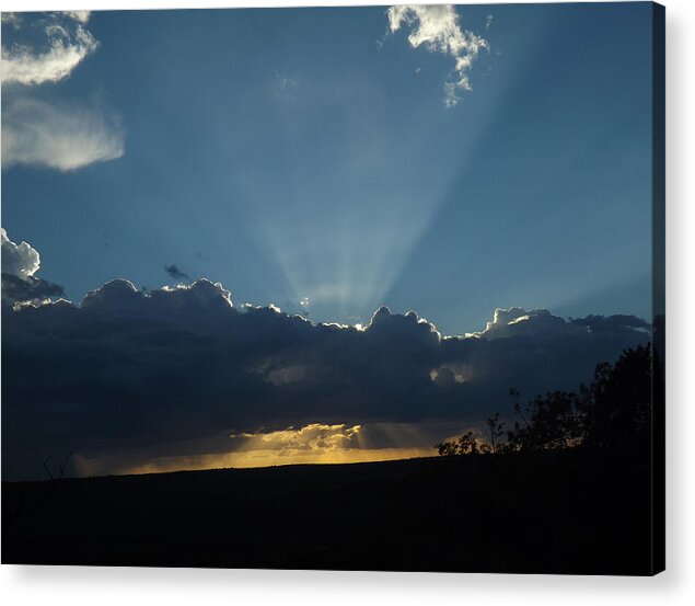 A September Sunset Acrylic Print featuring the photograph A September Sunset by Rebecca Cearley
