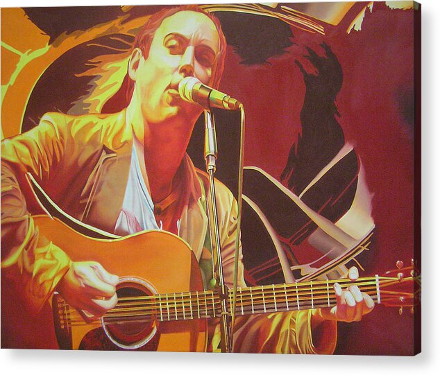 Dave Matthews Acrylic Print featuring the painting Dave matthews at Vegoose by Joshua Morton