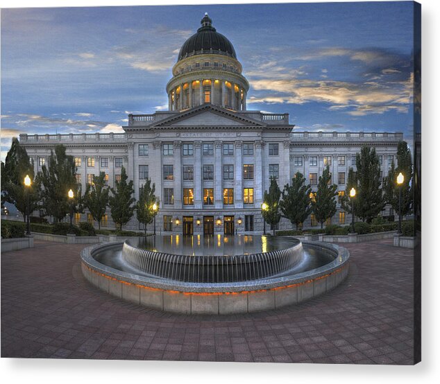 Utah State Capitol Building Acrylic Print featuring the photograph Utah State Capitol Building #1 by Douglas Pulsipher