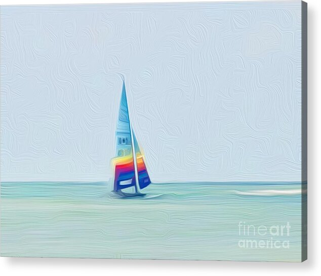 Photography Art Acrylic Print featuring the photograph Sailing by Carol Riddle
