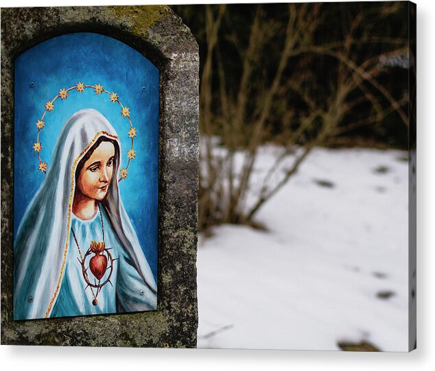 Road Acrylic Print featuring the photograph Virgin Mary by Martin Vorel Minimalist Photography