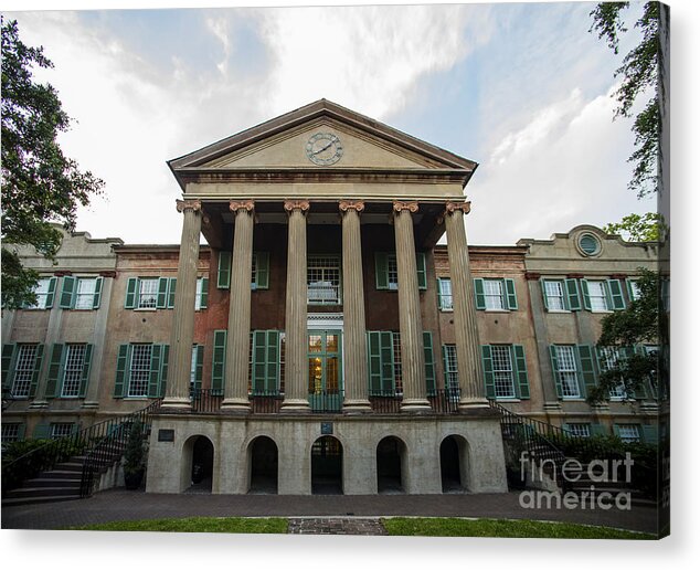 College Of Charleston Acrylic Print featuring the photograph College of Charleston in Charleston South Carolina by David Oppenheimer