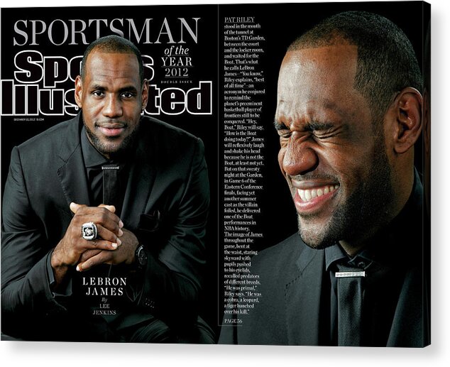 Magazine Cover Acrylic Print featuring the photograph Miami Heat LeBron James, 2012 Sportsman Of The Year Sports Illustrated Cover by Sports Illustrated