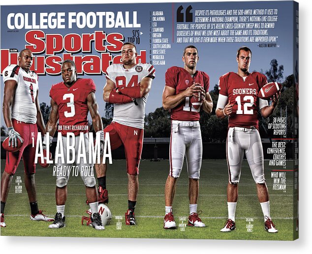 Magazine Cover Acrylic Print featuring the photograph University Of Alabama Trent Richardson, 2011 College Sports Illustrated Cover by Sports Illustrated