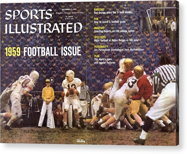 1950-1959 Acrylic Print featuring the photograph Virginia Tech Qb Billy Cranwell Sports Illustrated Cover by Sports Illustrated