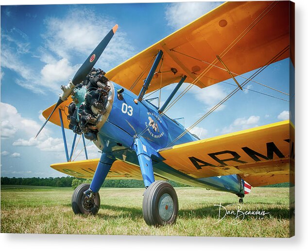 Aerobatic Acrylic Print featuring the photograph Stearman 4496 by Dan Beauvais