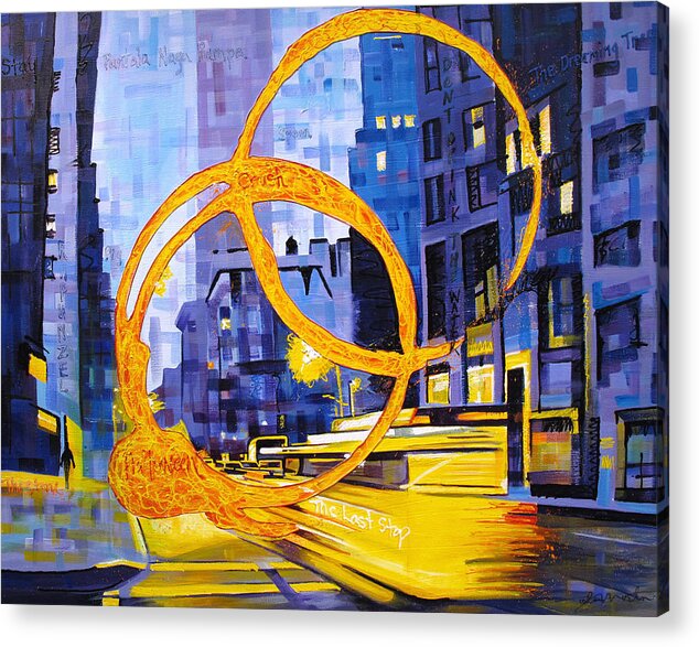 Dave Matthews Acrylic Print featuring the painting Before These Crowded Streets by Joshua Morton