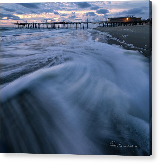 Outer Banks Acrylic Print featuring the photograph Cross Currents 9920 by Dan Beauvais
