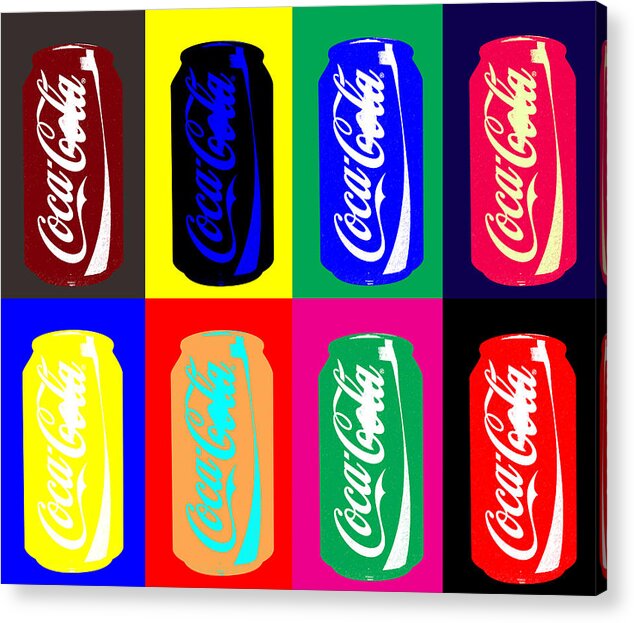 Coke Acrylic Print featuring the digital art Empty Coke Cans by Saad Hasnain