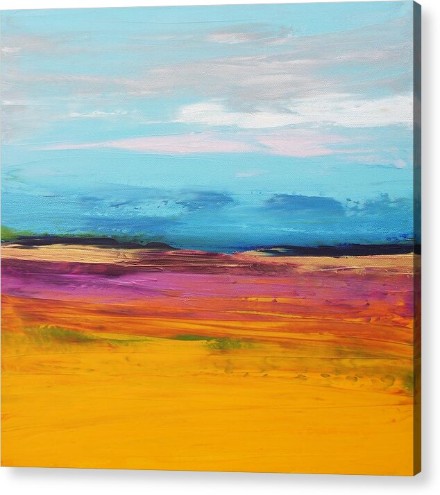 Landscape Acrylic Print featuring the painting Soul Mining by Sally Kelly