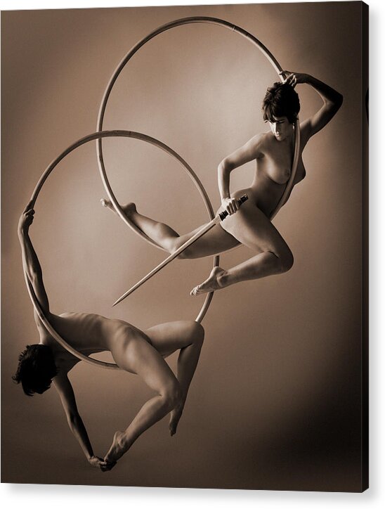 Female Nude Acrylic Print featuring the photograph Vicious Circle by Dario Impini