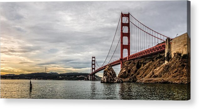 California Acrylic Print featuring the photograph Morning Gold on the Golden Gate #1 by James Capo
